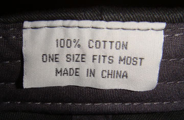 Tag reading 'One Size Fits Most"
