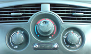 Climate controls in a car