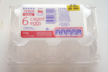 A caged eggs carton
