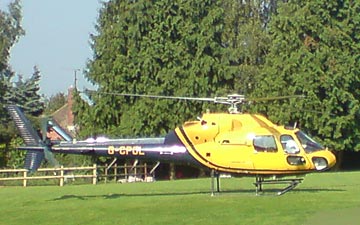 Helicopter in a field