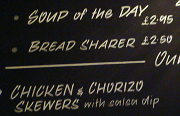 Sign advertising Bread Sharer menu item