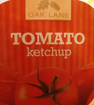 Front label of ketchup bottle