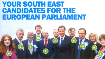 Tory candidates for South East England