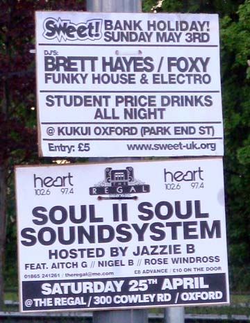 Poster adverting DJ gigs