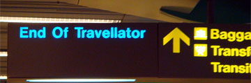 End of Travellator sign