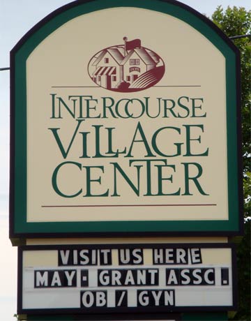 Sign in Intercourse, PA