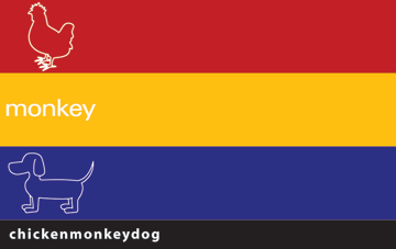 chickenmonkeydog credit card design