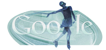 Google logo with tongue-wagging skater