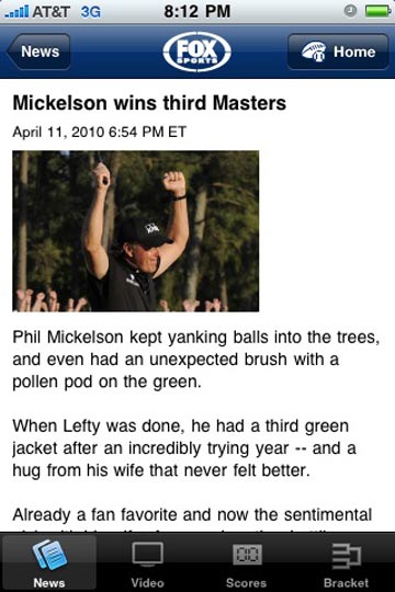 Mickelson wins Masters