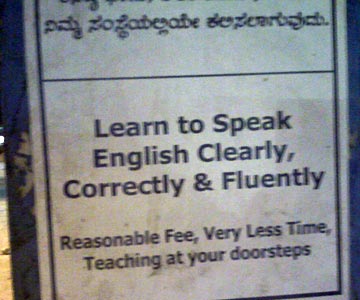Learn to Speak English sign
