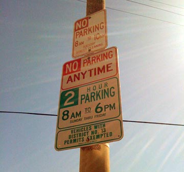 A myriad of parking signs