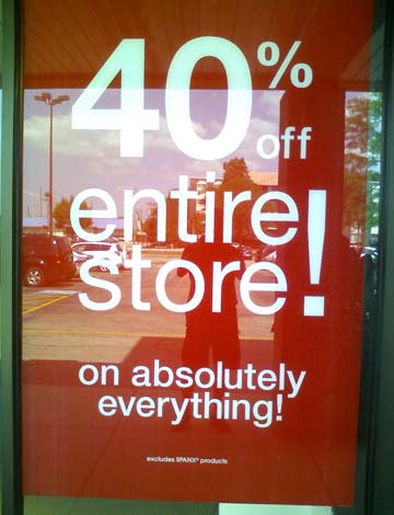 40% off everything sale