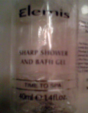 A sharp shower gel