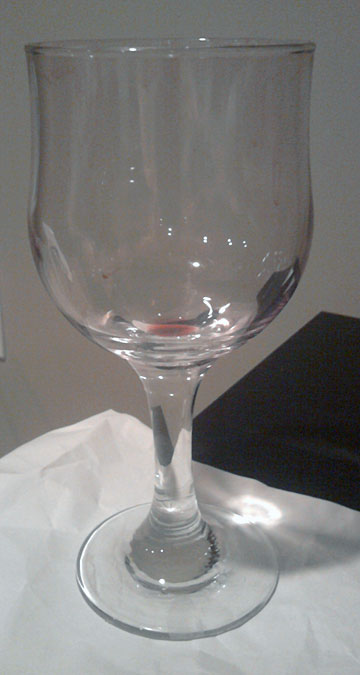 empty wine glass