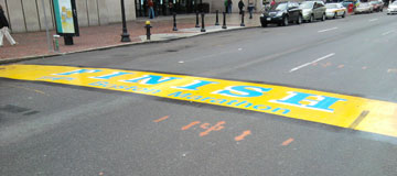 Finish line for Boston Marathon