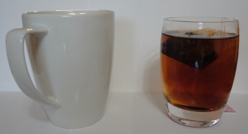 mug and glass of tea
