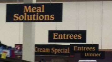 Meal solutions sign