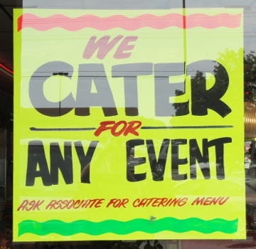 catering sign