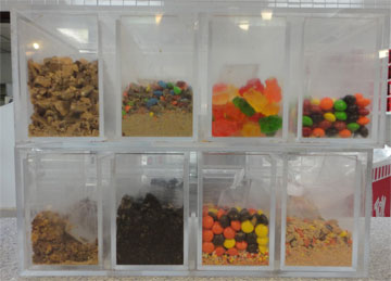boxes of candy shards for toppings