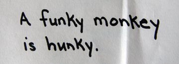 A funky monkey is hunky