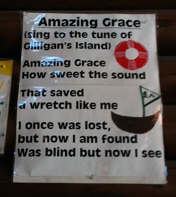 Amazing grace to be sung to the tune of Gilligan's Island