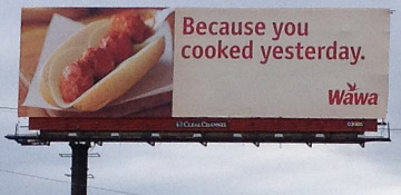 A Wawa billboard ad