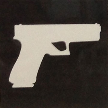 TSA poster pistol illustration