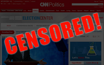 Censored political news coverage
