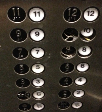 broken elevator buttons