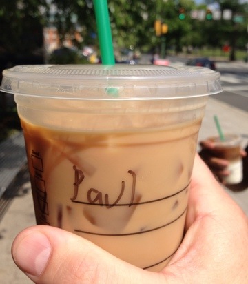 coffee from starbucks with name