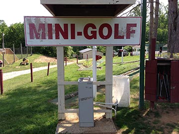 A Mini-Golf course sign