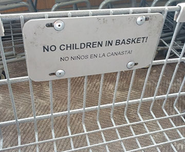 No children in basket!