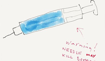 A lethal injection needle