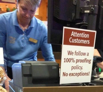 grocery store proofing policy