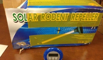 A solar rodent repeller