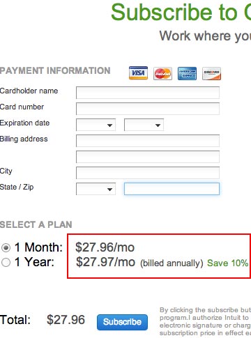 A QuickBooks payment plan