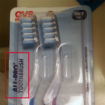 An All-Pro toothbrush
