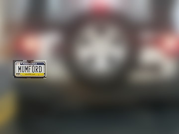 A vanity plate