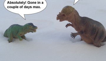 Dinosaurs in winter