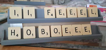 A whole bunch of Scrabble vowels