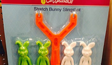 Slingshot Easter bunny