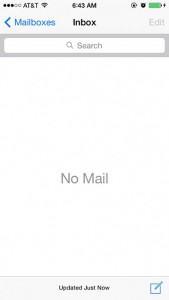 An empty email inbox