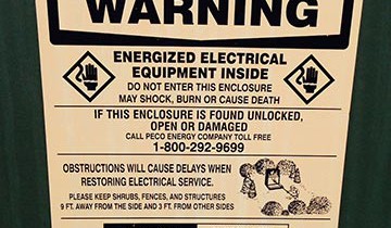 Energized electrical equipment warning