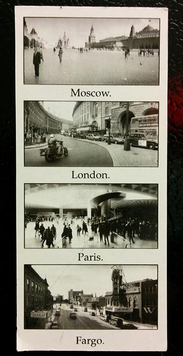 A postcard of cities of the world