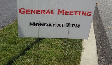 General meeting sign