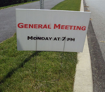 General meeting sign