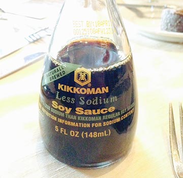 Soy sauce with less sodium