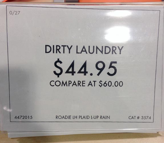 Dirty Laundry for $44.95