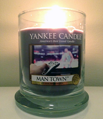 A Man Town candle