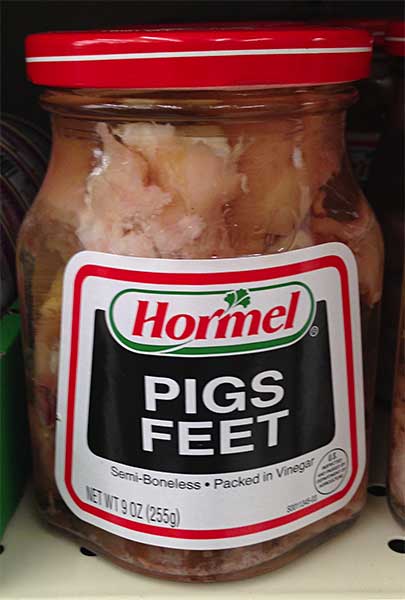 A jar of pigs feet